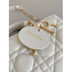 Dior Lady D-Joy Small Bag In White Cannage Lambskin CDBS2329