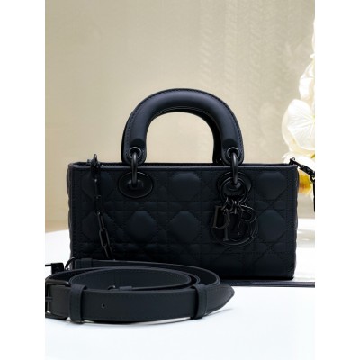 Dior Lady D-Joy Small Bag in Black Ultramatte Calfskin CDBS2325