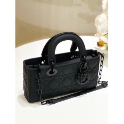 Dior Lady D-Joy Small Bag in Black Ultramatte Calfskin CDBS2325