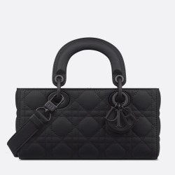 Dior Lady D-Joy Small Bag in Black Ultramatte Calfskin CDBS2325