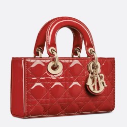 Dior Lady D-Joy Small Bag in Red Patent Calfskin CDBS2328