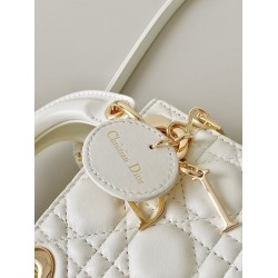 Dior Lady Dior Micro Bag In White Cannage Lambskin CDBS2275