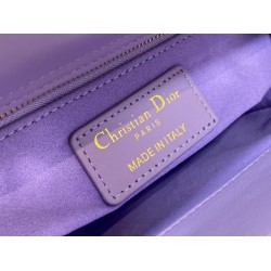 Dior Lady Dior Mini Bag With Chain in Lilas Cannage Lambskin CDBS2280