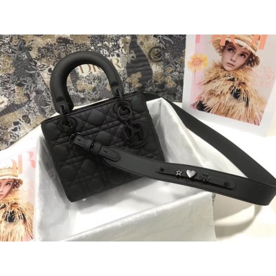 Dior Lady Dior My ABCDior Bag In Black Ultramatte Calfskin CDBS2287