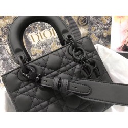 Dior Lady Dior My ABCDior Bag In Black Ultramatte Calfskin CDBS2287