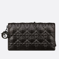 Dior Lady Dior Pouch In Black Diamond Calfskin CDBS2294