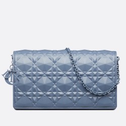 Dior Lady Dior Pouch In Denim Diamond Calfskin CDBS2295