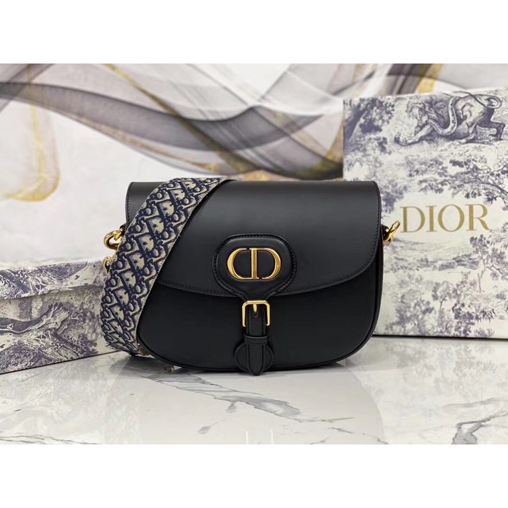 Dior Large Bobby Bag In Black Calfskin CDBS2338