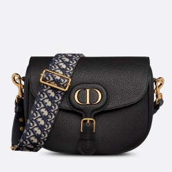 Dior Large Bobby Bag In Black Grained Calfskin CDBS2339