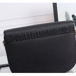 Dior Large Bobby Bag In Black Grained Calfskin CDBS2339