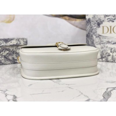 Dior Large Bobby Bag In White Calfskin CDBS2340