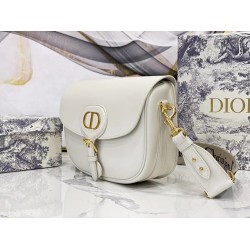 Dior Large Bobby Bag In White Calfskin CDBS2340