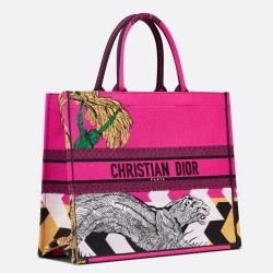 Dior Large Book Tote Bag In Toile de Jouy Zoom Pop Embroidery CDBS2357