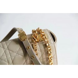 Dior Large Caro Bag In Beige Cannage Calfskin CDBS2374