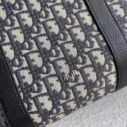 Dior Lingot 50 Duffle Bag In Black Oblique Jacquard CDBS2402