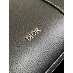 Dior Lingot Briefcase in Black Grained Calfskin CDBS2405