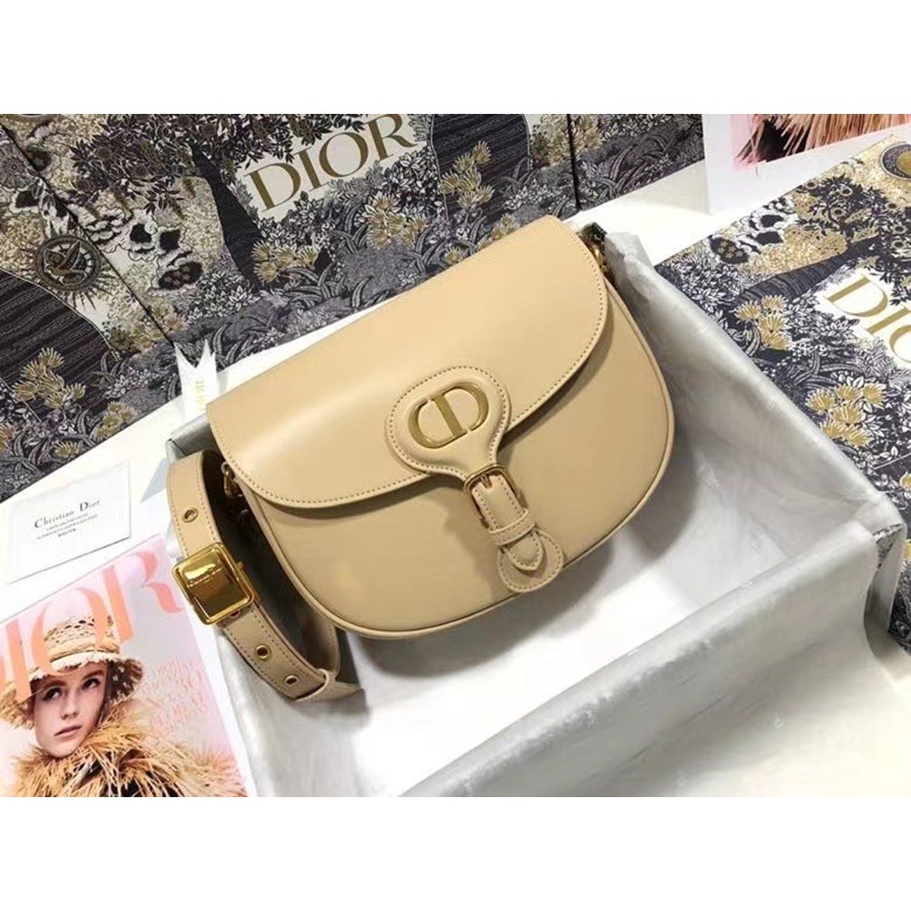 Dior Medium Bobby Bag In Beige Calfskin CDBS2408