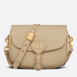 Dior Medium Bobby Bag In Beige Grained Calfskin CDBS2409