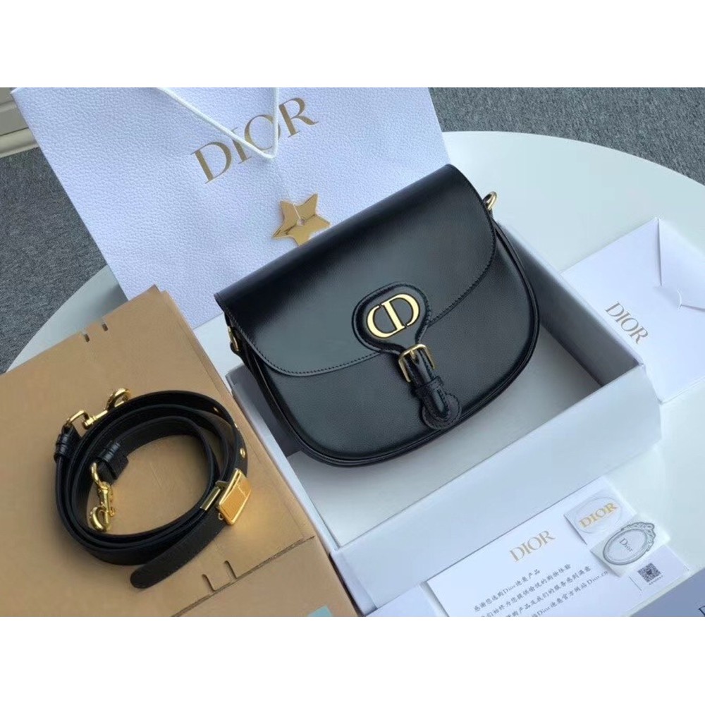 Dior Medium Bobby Bag In Black Calfskin CDBS2410