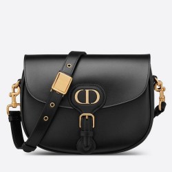 Dior Medium Bobby Bag In Black Calfskin CDBS2410