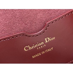 Dior Medium Bobby Bag In Bordeaux Calfskin CDBS2413