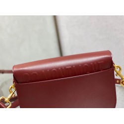 Dior Medium Bobby Bag In Bordeaux Calfskin CDBS2413