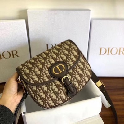 Dior Medium Bobby Bag In Brown Dior Oblique Canvas CDBS2414