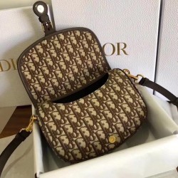 Dior Medium Bobby Bag In Brown Dior Oblique Canvas CDBS2414