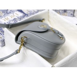 Dior Medium Bobby Bag In Grey Calfskin CDBS2416