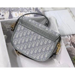 Dior Medium Bobby Bag In Grey Dior Oblique Canvas CDBS2417