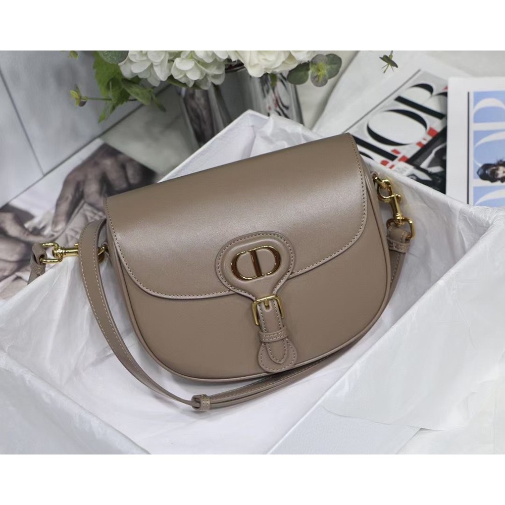 Dior Medium Bobby Bag In Warm Taupe Calfskin CDBS2418