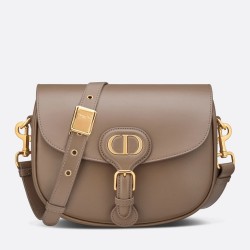 Dior Medium Bobby Bag In Warm Taupe Calfskin CDBS2418