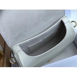 Dior Medium Bobby Bag In White Calfskin CDBS2420