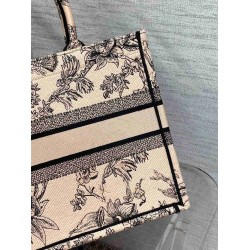 Dior Medium Book Tote Bag In Powder Pink Jardin Botanique Embroidery CDBS2452