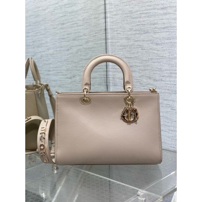 Dior Medium Lady D-Sire My ABCDior Bag in Beige Bull Leather CDBS2575