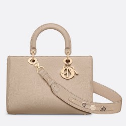 Dior Medium Lady D-Sire My ABCDior Bag in Beige Bull Leather CDBS2575