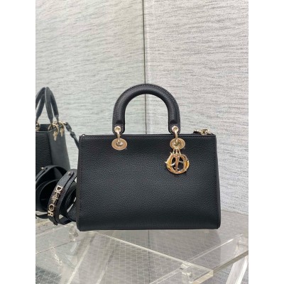 Dior Medium Lady D-Sire My ABCDior Bag in Black Bull Leather CDBS2576