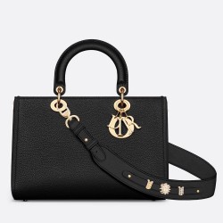 Dior Medium Lady D-Sire My ABCDior Bag in Black Bull Leather CDBS2576