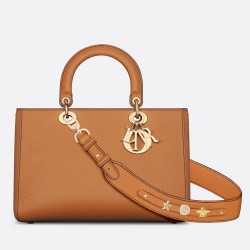 Dior Medium Lady D-Sire My ABCDior Bag in Brown Bull Leather CDBS2578