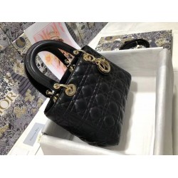 Dior Medium Lady Dior Bag In Black Cannage Lambskin CDBS2490