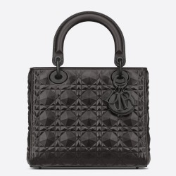 Dior Medium Lady Dior Bag In Black Diamond Calfskin CDBS2491