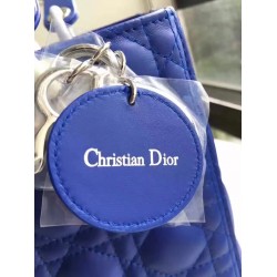 Dior Medium Lady Dior Bag In Blue Lambskin CDBS2495