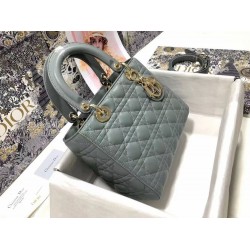 Dior Medium Lady Dior Bag In Grey Cannage Lambskin CDBS2499