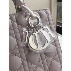 Dior Medium Lady Dior Bag In Grey Lambskin CDBS2500