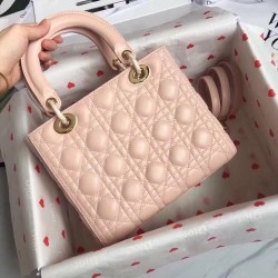 Dior Medium Lady Dior Bag In Pink Lambskin CDBS2506