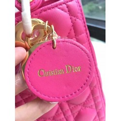 Dior Medium Lady Dior Bag In Rose Red Lambskin CDBS2513