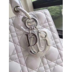 Dior Medium Lady Dior Bag In White Lambskin CDBS2515