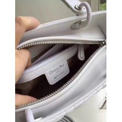 Dior Medium Lady Dior Bag In White Lambskin CDBS2515