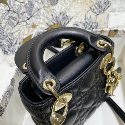 Dior Micro Lady Dior Bag In Black Cannage Lambskin CDBS2596