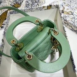 Dior Micro Lady Dior Bag In Mint Cannage Lambskin CDBS2599